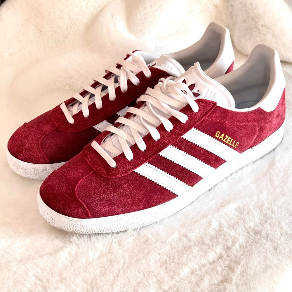 Adidas Original Gazelle Collegiate Burgundy White Gold Sz W 10.5 M 9.5 L… - Picture 13 of 15
